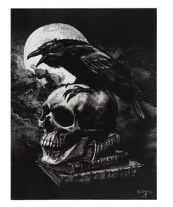 Homeware Gothic Gifts Poe's Raven Canvas By Alchemy