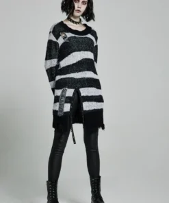 Punk Rave Kaz Distressed Jumper - White