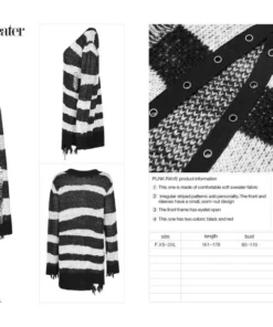 Punk Rave Kaz Distressed Jumper - White