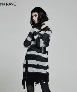 Punk Rave Kaz Distressed Jumper - White