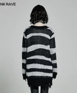 Punk Rave Kaz Distressed Jumper - White