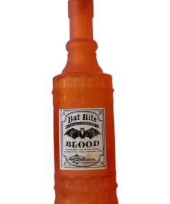 Gothic Gifts Bat Bite Blood Glass Bottle With Cork Lid