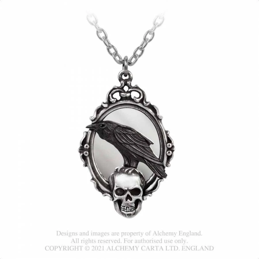 Alchemy Gothic Reflections Of Poe Pendant 3 Alchemy Gothic Reflections Of Poe Pendant