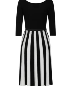 Collectif Serena Knitted Striped Dress Ladies 19 Collectif Serena Knitted Striped Dress Ladies