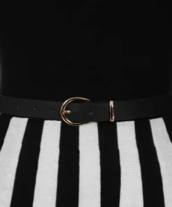 Collectif Serena Knitted Striped Dress Ladies 20 Collectif Serena Knitted Striped Dress Ladies