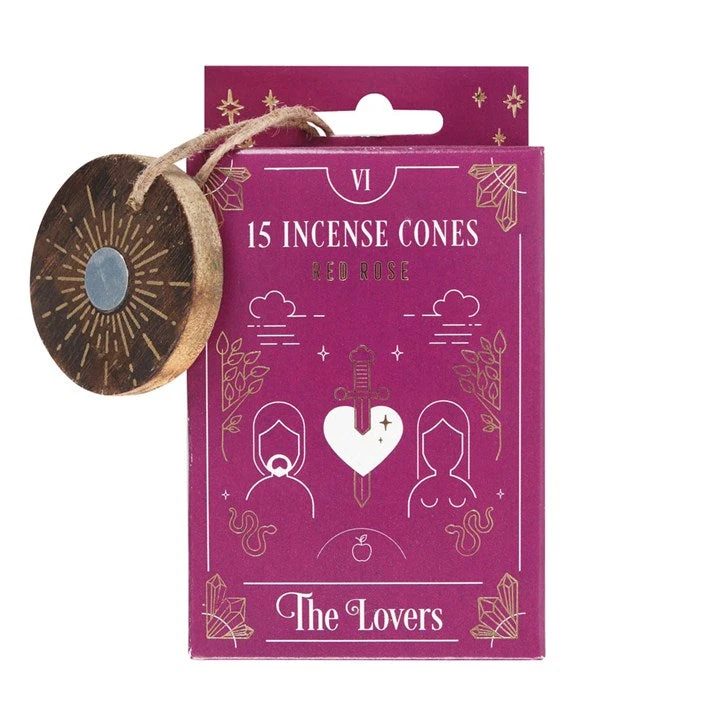 Gothic Gifts The Lovers Red Rose Tarot Incense Cones Ladies 3 Gothic Gifts The Lovers Red Rose Tarot Incense Cones Ladies