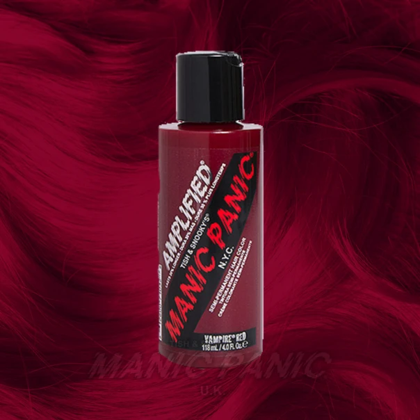Amplified Manic Panic Semi Permanent Hair Colour EU Formula - Vampire Red 3 Amplified Manic Panic Semi Permanent Hair Colour EU Formula - Vampire Red